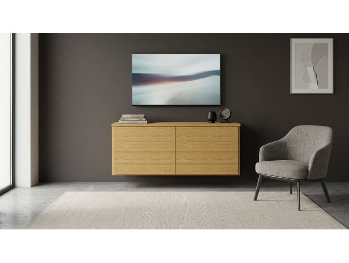 Hängesideboard Eiche Natur geölt