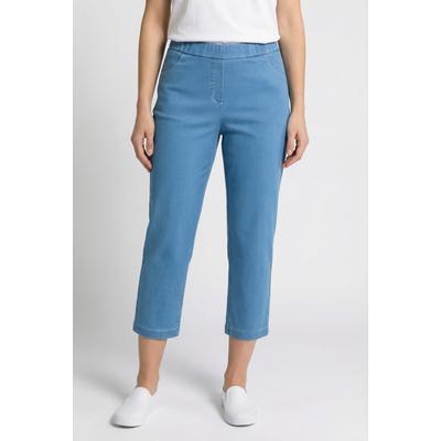 Stretch-Jeans KJBRAND "KJBJeansSusie Culotte", Damen, Gr. 44, N-Gr, blau (denim bleached), Denim/Jeans, Obermaterial: 57% Lyocell, 38% Polyethylen, 5% Elasthan, bequem 7/8-Länge, Jeans, Bequem zum Reinschlüpfen