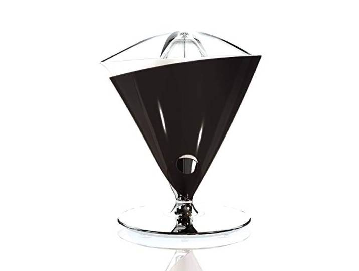 BUGATTI, Vita, elektrischer Entsafter, Geschwindigkeit 90-95 Umdrehungen pro Minute,Fassungsvermögen 0,6 Liter, Edelstahlfilter, 80 W, elegantes Design, Mattschwarz