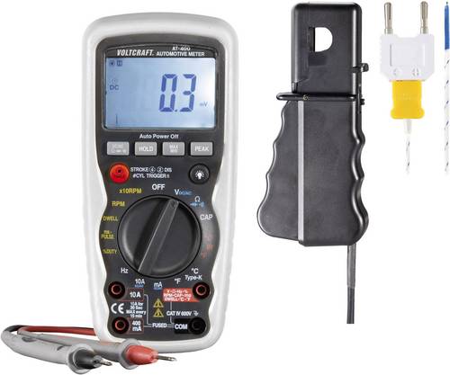 VOLTCRAFT AT-400 Hand-Multimeter digital KFZ-Messfunktion CAT IV 600V Anzeige (Counts): 4000