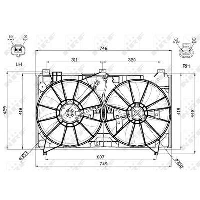NRF Lüfter, Motorkühlung 47580 für LEXUS
