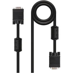 Nanocable 10.15.0115 VGA-Kabel 15 m VGA (D-Sub) Schwarz (15 m), Videokabel, Schwarz