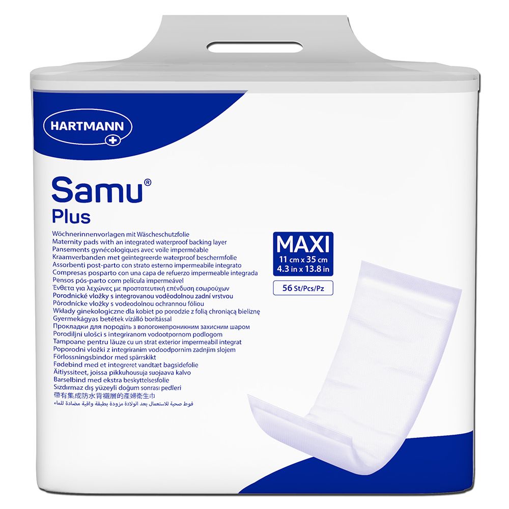 Samu Wöchnerinnen Vorlagen Plus maxi 11x35 cm 56 St Beutel