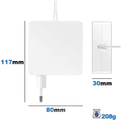 Avizar 85W MagSafe 2 Netzteil MacBook Pro A1398 2015 (85 W), Notebook Netzteil, Weiss