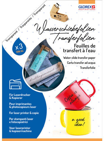 Wasserschiebefolie, DIN A4, 3 Blatt