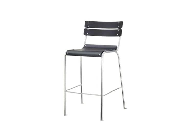 VNCdfhETs Barstuhl Barhocker Mit Rückenlehne Aus Massivholz Und Metallgestell for Cafés Barhocker(Black,2pcs)