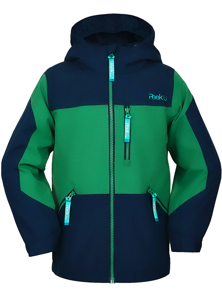 Peek U Regenjacke "Axel" in Grün/ Dunkelblau - 104