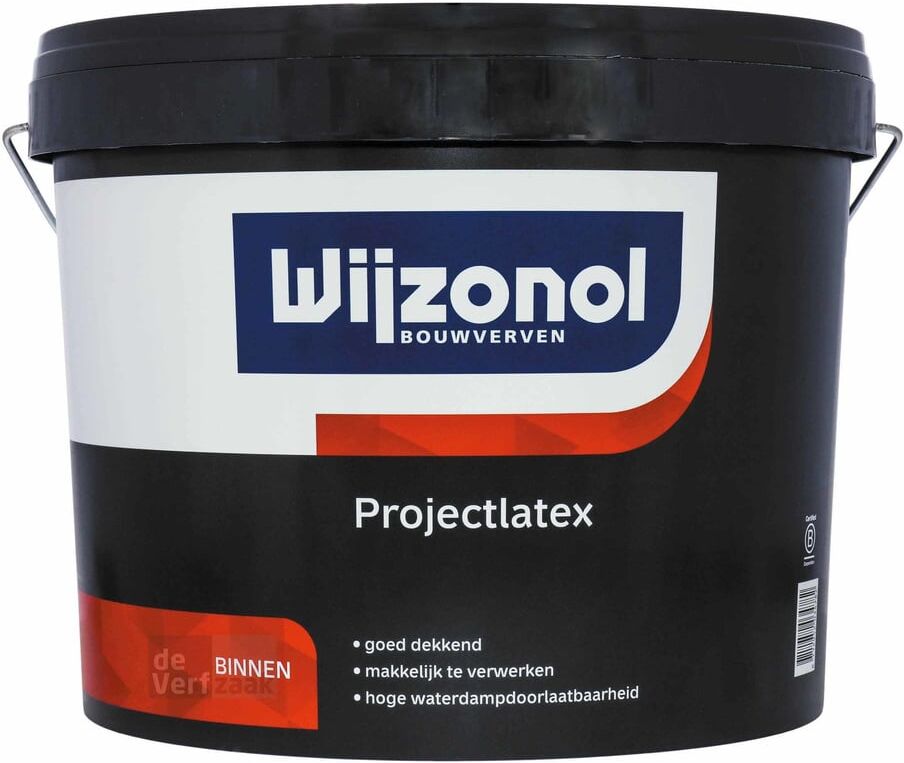 Wijzonol Projectlatex - 10 Liter - Wit / Kleur   8712952034782   Verf