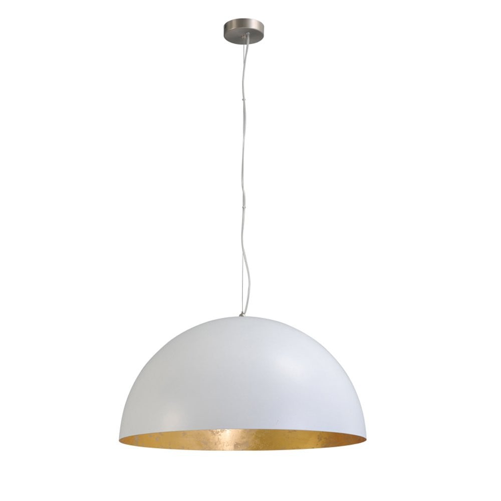 Masterlight Concepto Gold 60 Design Hanglamp - Wit en Goud/Messing