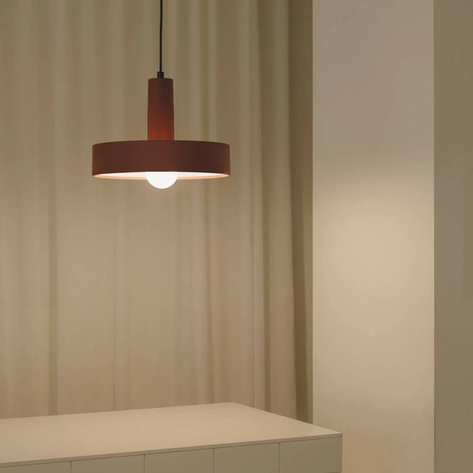 LEDS-C4 Keops 1 Hanglamp, Terracotta, Aluminium, Modern, Dimbaar