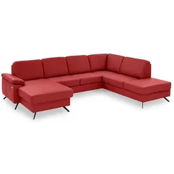 ComfortPlan Wohnlandschaft Eastbourne Leder Rosso