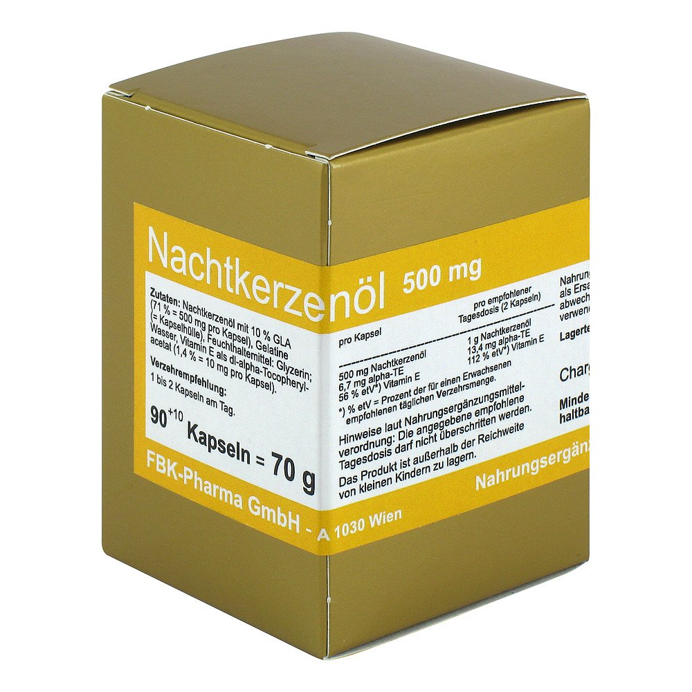 FBK-Pharma GmbH Nachtkerzenöl 500 mg Kapseln 04375091