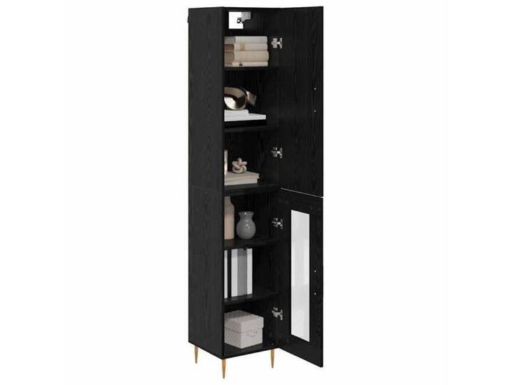 Meuble rangement - Haut Armoire 2 pc Chêne noir 34 5 x 34 x 180 cm poisd:31.04kg &7360