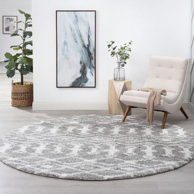 Alise Rugs Joy Shag Mediterranean Geometric Indoor Area Rug