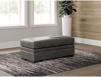 Signature Design by Ashley Brickett Gray Oversized Accent Ottoman