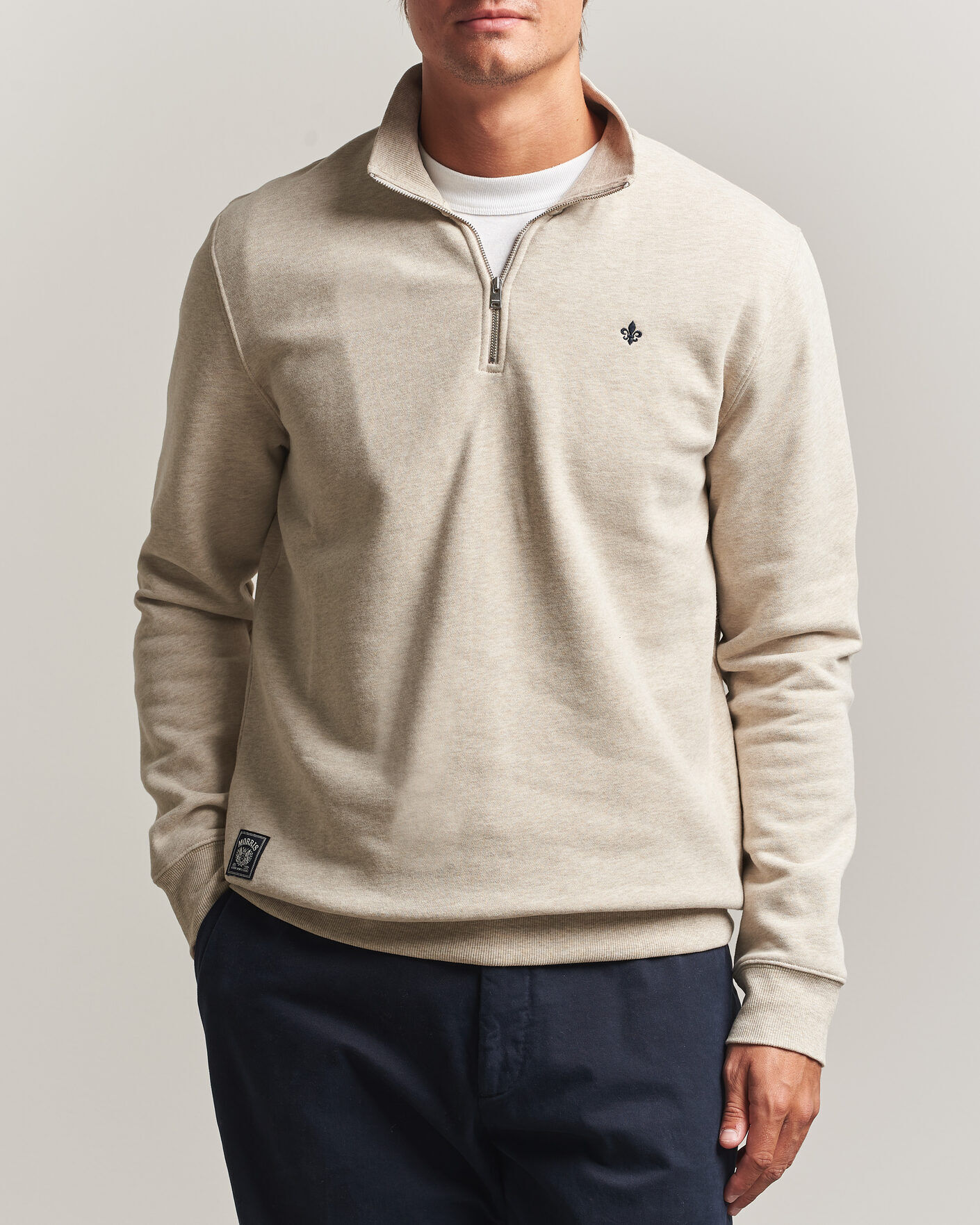 Morris Brandon Lily Half Zip Khaki men L Beige