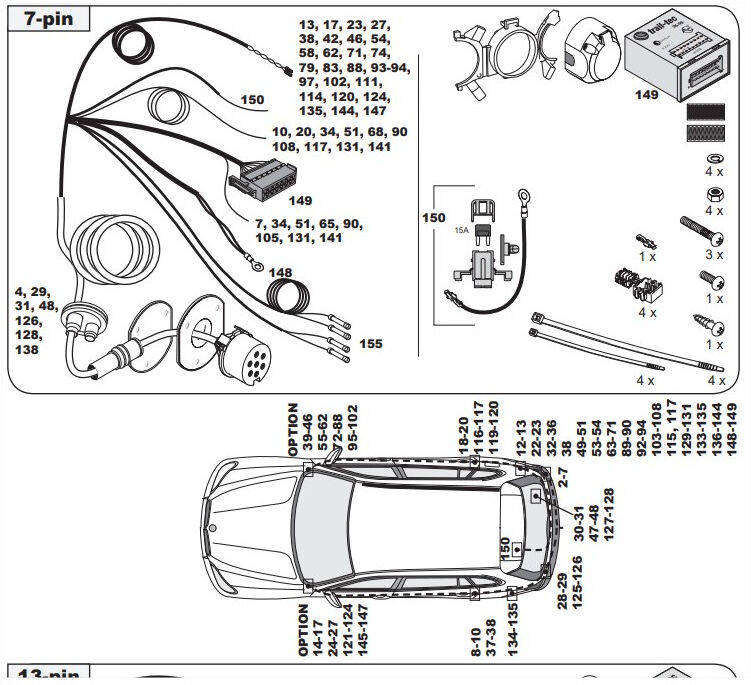 FAISCEAU SPECIFIQUE 7 BROCHES POUR BMW SERIE 7 G11/G12 (10/15-12/18)