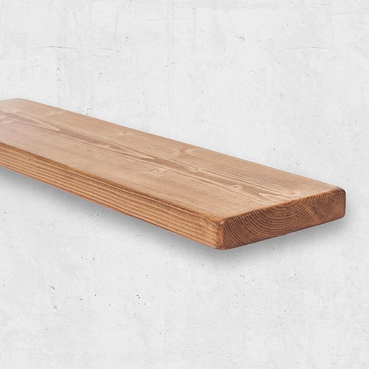 Rustieke zwevende wandplank van teak voor woningdecoratie