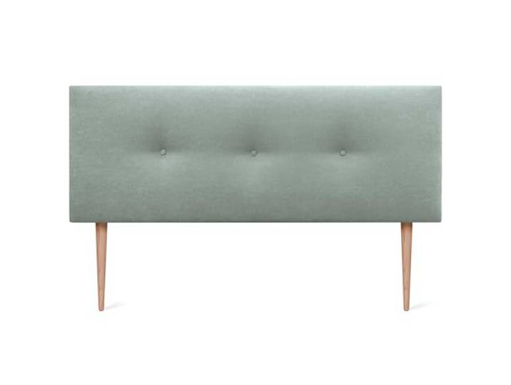 DHOME Kunstleder oder Acualine Stoff Kopfteil einfarbig mit Knöpfen MIT Beinen HIGH Range gepolstertes Luxus Kopfteil Bett (Stoff Aquamarin, 160x105cm (Betten 150/160))