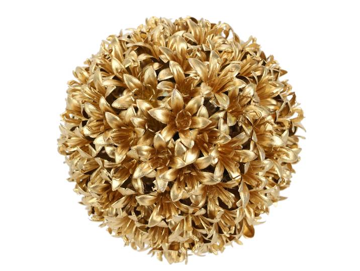 Kunstpflanze I.GE.A. Deko-Kugel Buchskugel , gold, B:12cm H:12cm L:12cm, Kunststoff, Kunstpflanzen, Kunstpflanze, Künstliche Kugel Tischdeko Hochzeitsdeko Weihnachtsdeko Adventsdeko