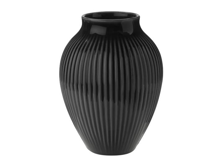 Knabstrup Keramik Vase strié Knabstrup 12,5 cm Noir