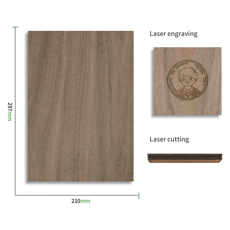 XTool 3 mm Walnut Plywood (6-Pack) (Zubehör) (P5020089)