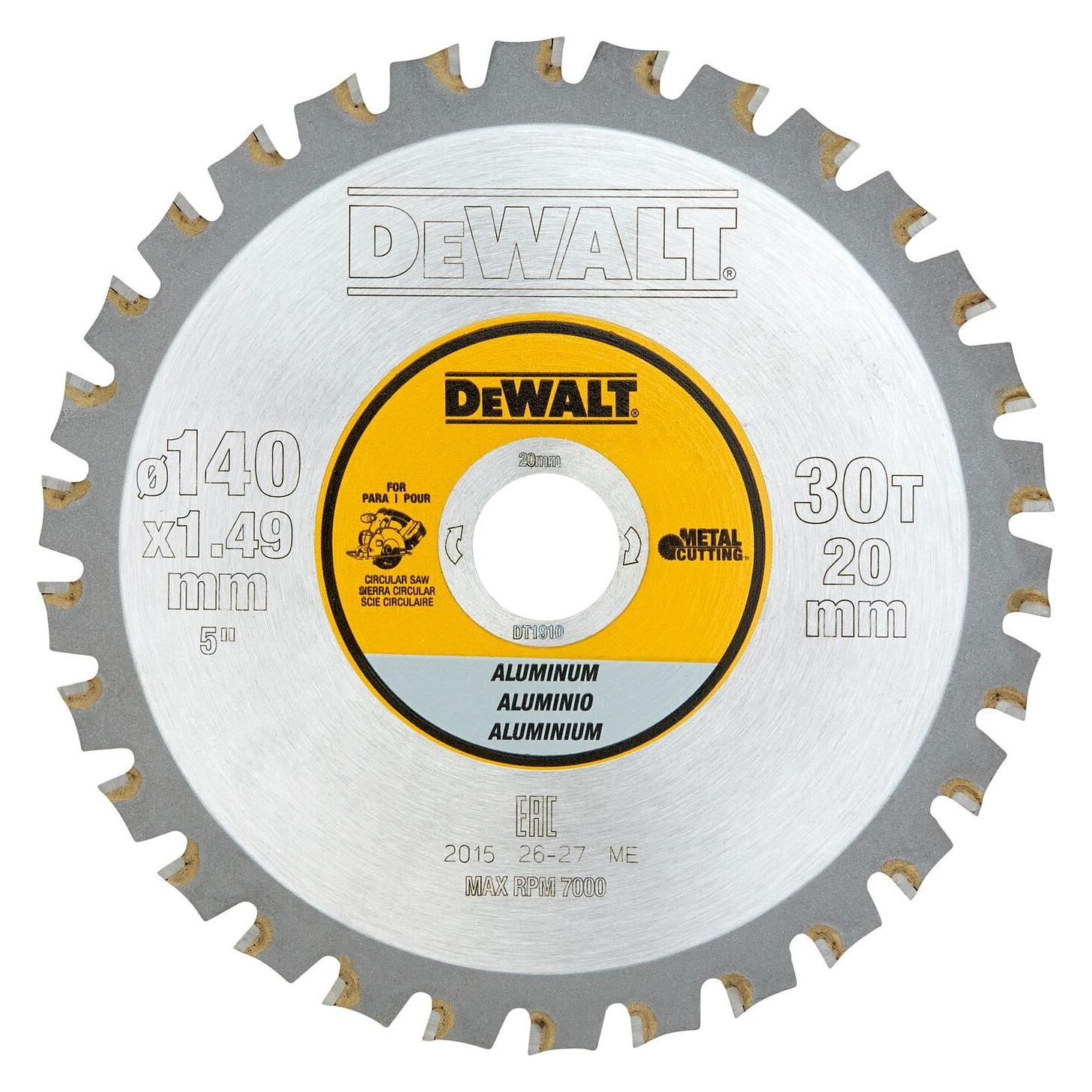 DeWalt Wolframcarbid Kreissägeblatt, Ø 140mm (DT1910-QZ)