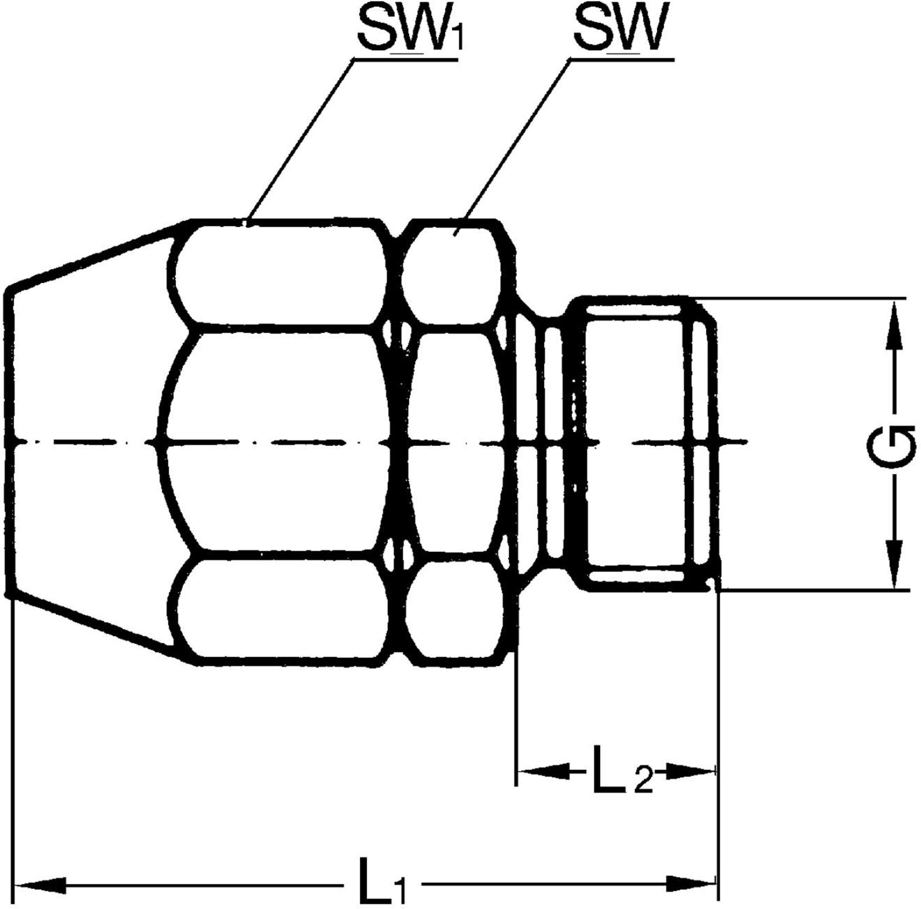 Riegler Einschraubverschraubung, Alu, für PVC-Gewebeschlauch 10x4, G 3/8 (190/61)