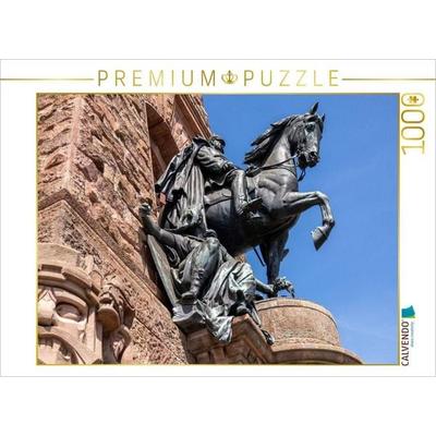 CALVENDO Puzzle Reiterstandbild des Hohenzollernkaisers Wilhelm I. | 1000 Teile Lege-Größe 64x48cm Foto-Puzzle für glückliche Stunden