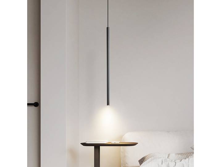 Lampes suspendues longues ultra-fines minimalistes modernes pour salon TV fond mur chambre tête de lit lustres suspendus