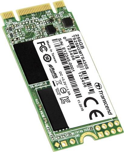 Transcend 430S 256 GB Interne M.2 SATA SSD 2242 M.2 SATA 6 Gb/s Retail TS256GMTS430S