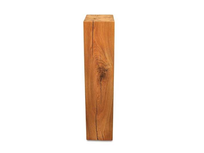 MS FACTORY Bloc de Chêne Massif - Cube en Bois - Rondin de Bois - Bout de Canapé Colonne de Decoration - 15 x 15 x 80 cm