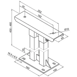 Zehnder Zubehör Fußkonsole FMORV HD45-5, Sonder-Lack, 110319 110319