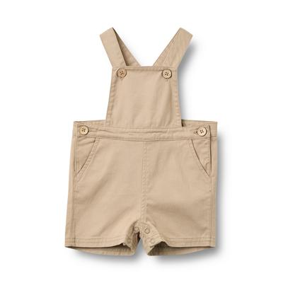 Kurzoverall WHEAT "WHEAT Overall Erik", Mädchen, Gr. 74, sand stone, 100% Baumwolle (Bio), unifarben, normal, Overalls Kurzoverall