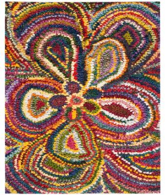 SAFAVIEH Fiesta Shag Jada Abstract Floral Rug