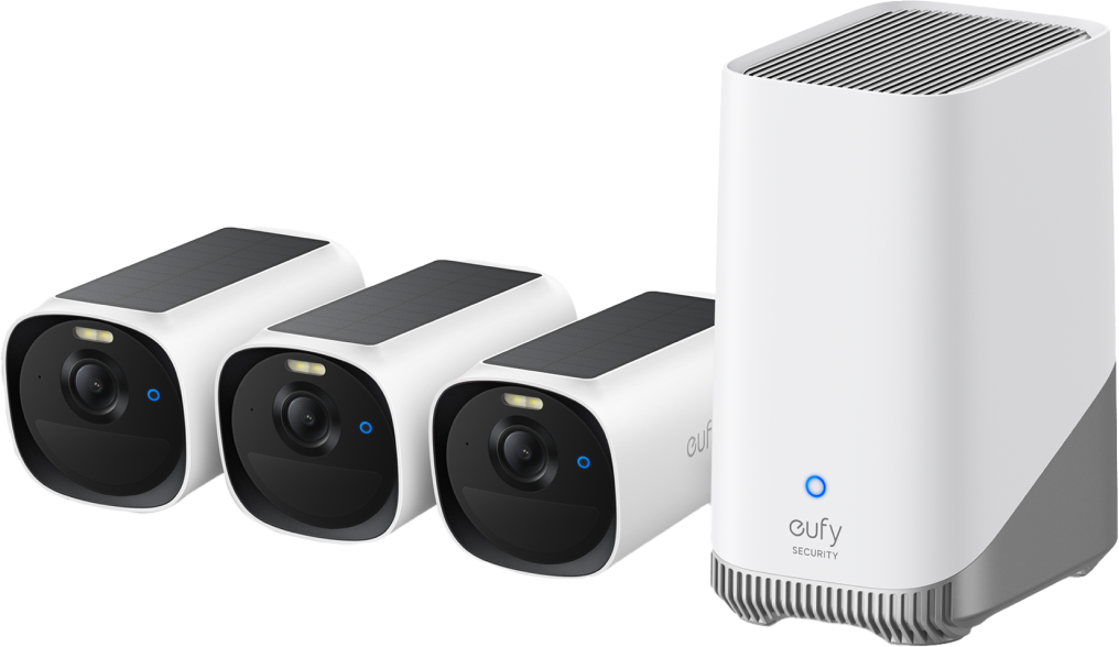 eufyCam E40 3-Kamera-Set und Anker eufy HomeBase™ S380