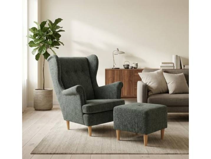 Family Meble Ohrensessel mit Fußhocker Ramona – Variante Ramona 95