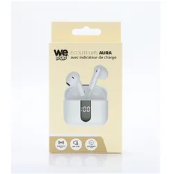 WE Ecouteurs sans-fil avec indicateur de charge AURA, Bluetooth, batterie intégrée (Kabellos), Kopfhörer