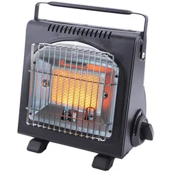 Tragbarer Gasheizer 1700W Keramik + 8 Gaskartuschen Piezo-Zündung Thermoelement ODS Angeln. INTEC
