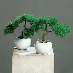 dpi Künstlicher Bonsai im weißen Keramik Topf, 25 cm, 1 Stück