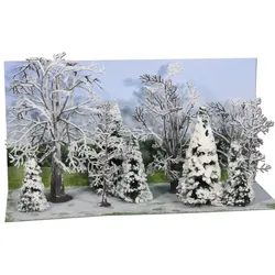 Heki 2101 Winterwald, 10 Bäume und Tannen 7-14 cm