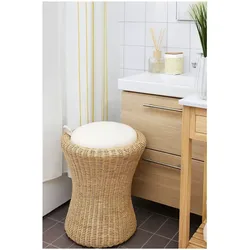 möbel direkt online Rattan-Sitzhocker Handgeflochten beige