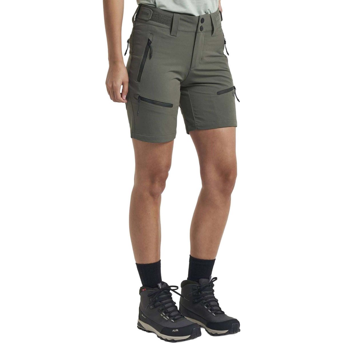 Tenson Txlite Flex Shorts Women dark olive (685) S 465018065-685-4