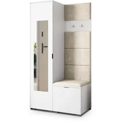 GARDEROBENSCHRANK VIRA 95/181/51 cm Modern Weiß