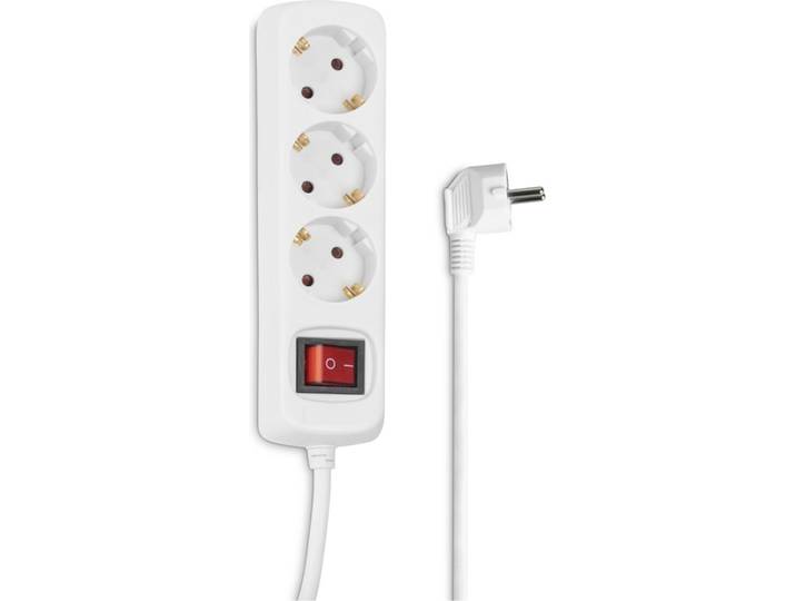 Hama 00030535, 3 AC-Ausgänge, 3500 W, Weiß, 3 m, 257 mm, 86 mm