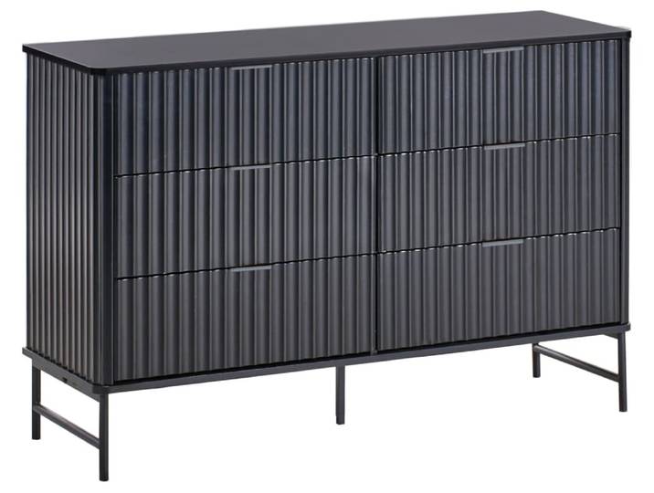 Commode à 6 tiroirs noir
