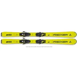 FISCHER Kinder Racing Ski RC4 PRO JRS + FS7 CA JRS, Größe 140 in Gelb Gelb