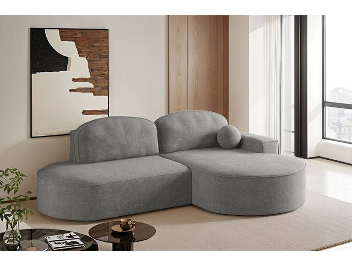 Kaiser Möbel Ecksofa mit Schlaffunktion,Bettkasten Modena Runden stoff Poso/Arena/Salvador, Elegantes Design mit Funktionalität