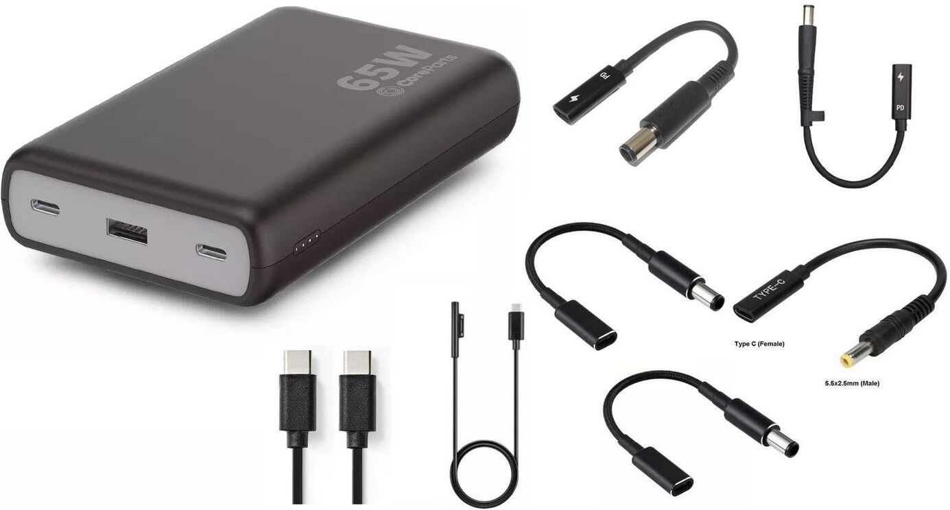CoreParts USB-C PD 65W Power Bank 20,000mAh