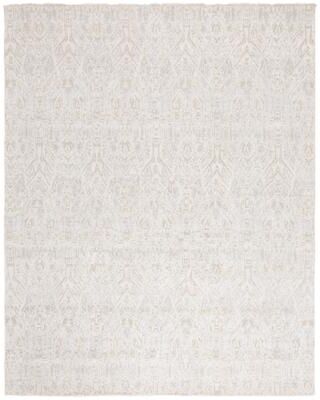 SAFAVIEH Couture Hand-Knotted Centennial Contemporary Ivory / Silver Rayon & Wool Rug
